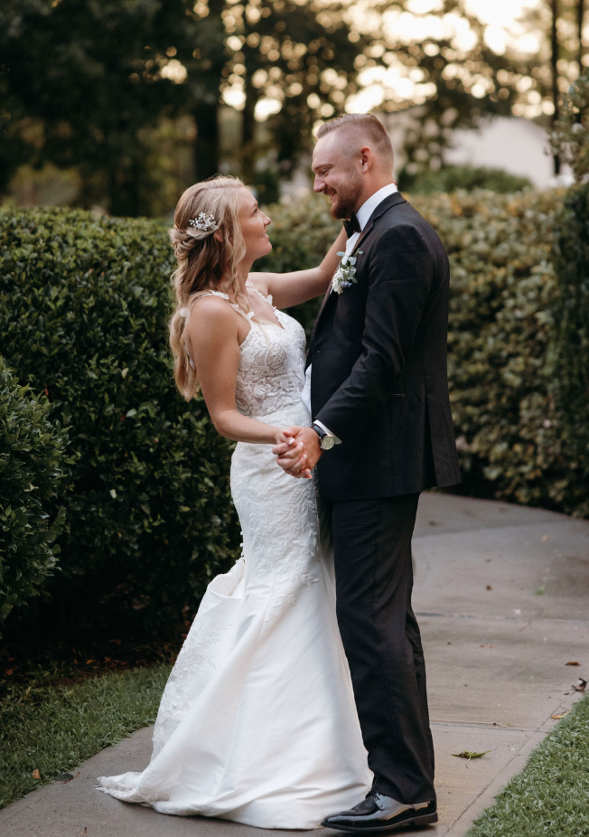 Bride and groom portraits at koury farms